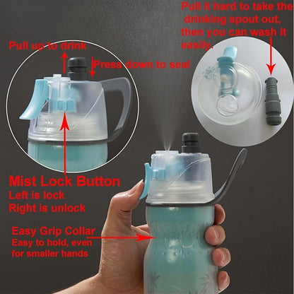 Football Accessories Water Bottles Gifts for Boys Girls Misting Rugby Sports Water Bottle for Kids School 20 oz Insulated Mist and Sip Waterbottle
