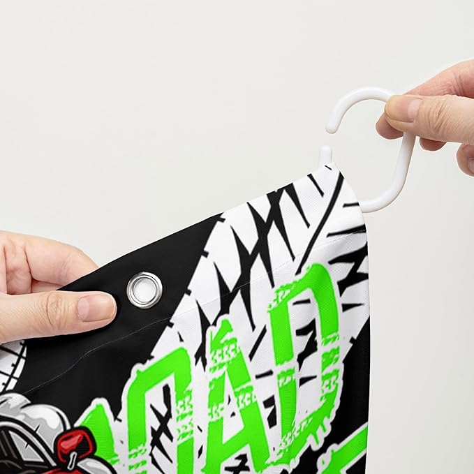 AILONEN Racing Car Shower Curtain for Bathroom Decor,Cool Racer Bath Curtain for Kids Boys Teens,Graffiti Printed Curtain Waterproof with 12 Plastic Hooks, 72" W x 84" H