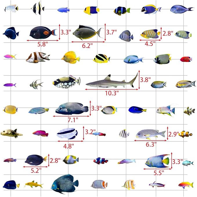 Undersea Fish Wall Decals for Kids Bedroom DIY Ocean Fish Wall Stickers for Bathroom Peel & Stick Removable Wall Decals for Kids Room Playroom Baby Nursery Furniture Decoration