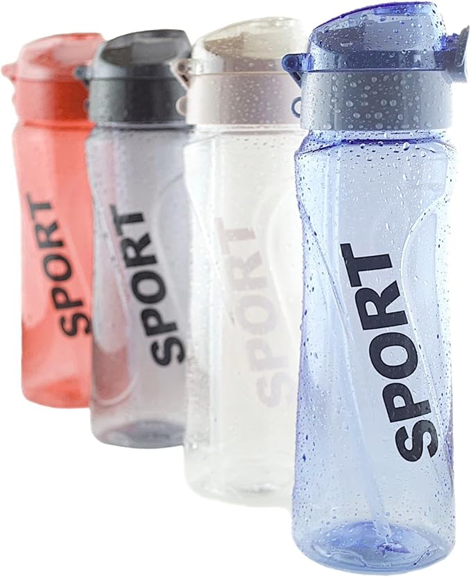Sports water bottle with straw, easy to drink, easy to carry 22 Oz (Pink)