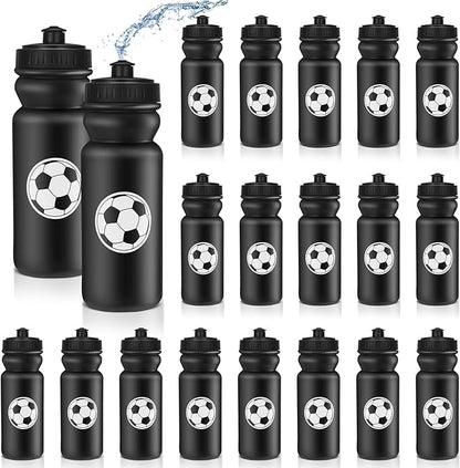 20 Pack Water Bottles Bulk 20 oz Reusable Squeeze Water Bottles Plastic Sports Bottle with Pull Top Cap Gifts Tumbler for Sports Travel Gym Party Supplies Friends Men Girls
