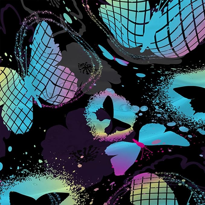 AILONEN Butterfly Shower Curtain for Girls Women 72" W*78" H Blue Butterfly Bathroom Decor,Beautiful Butterfly Bath Curtain Polyester Waterproof Bathroom Curtain with 12 Hooks