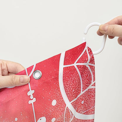 AILONEN Cartoon Cat Shower Curtain,Kawaii Dance Kitten and Feathers Bathroom Curtain Set for Kids Boys,Cute Animal Kittens Waterproof Shower Curtain for Bathroom, 48" W*72" H Pink