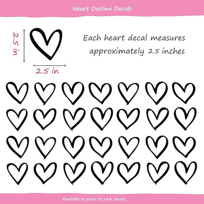 Heart Wall Decals Kids Room Wall Art Removable Stickers Girl Nursery Decor