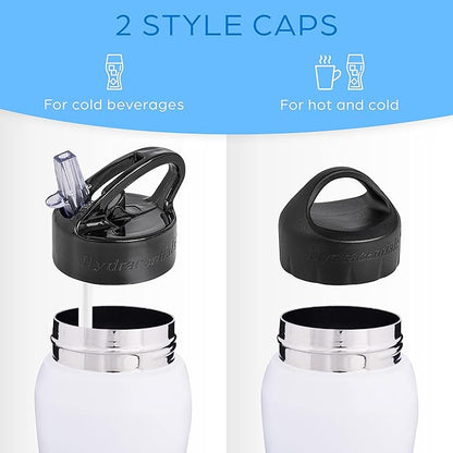 Insulated Stainless Steel Metal Water Bottle with Straw Lid - Vacuum Insulated Water Bottles, Keeps Hot and Cold - Sports Canteen Bottle