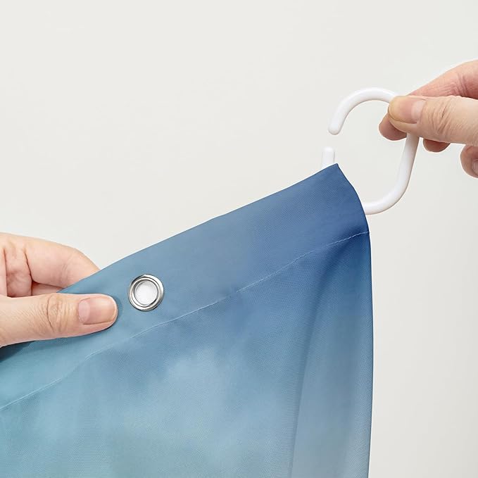 AILONEN Kawaii Sea Turtle Shower Curtain,Tie Die Ocean Animal Themed Bath Curtain Cloth Fabric Bathroom 72" W*84" H Inch,12 Pack Hooks for Kids Child Cute Watercolor Sea Animal Bathroom Curtain