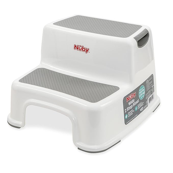 Nuby 2 Step Up Stool for Kids, for Bathroom, Kitchen, and Potty Training