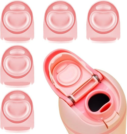 5PCS Replacement Stopper Compatible with Owala FreeSip 19/24/32/40oz, Silicone Anti-Spill Water Bottle Top Lid Replacement Parts, BPA-Free Seal Bottle Cap Mouth Stopper Gasket (Pink)