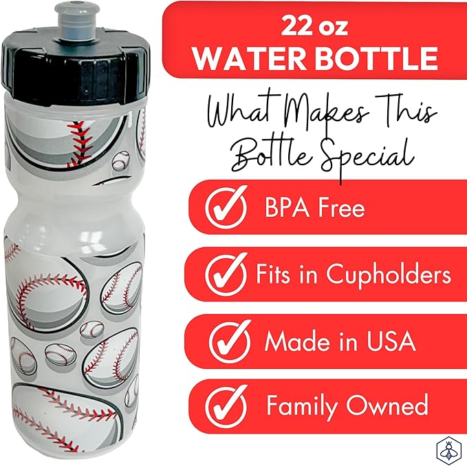 50 Strong Kids Water Bottle | 22 oz. BPA- Free Sports Squeeze Water Bottles with Pull Top Cap |Perfect Water Bottle for School | Reusable & Durable for Boys & Girls | Made in USA