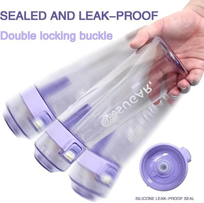 Air Water Bottle,650ML Scent Water Cup with 7 Flavour Pods,Leak Proof Sports Water Cup with Straw Suitable for Outdoor Sports,Gifts From Friends, Birthday Gifts (Purple)