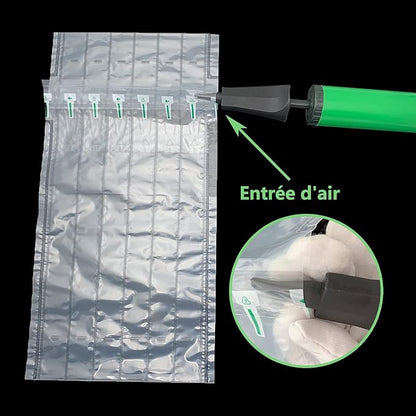 50 Pack Wine Bottle Protectors Inflatable Cushion Bags With Pump, Cushioning Wrap For Wine Bottles Airbag Packaging For Glass Bottles In Suitcase, Airplane, Express Delivery, Air Column Cushioning