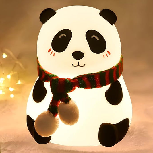 Panda Silicone Nursery Night Light Night Light for Kids, Panda Gifts, Cute LED Lamps for Teen Girls Bedroom,Bedroom Decorations Gifts for Toddlers,Kawaii Room Decor (Closed Eyes)