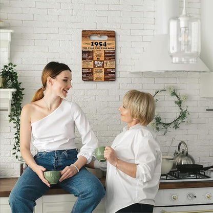 70th Birthday Gifts for Women Men Cutting Board, Gifts for 70 Year 0ld Woman, 70th Birthday Decorations, 1954 Birthday Gifts, 1954 The Year You Were Born Wall Art 8 x 12 Inch