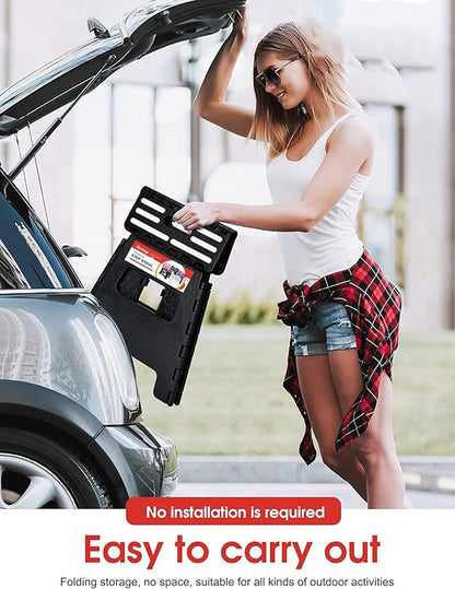 ACSTEP 13“ Folding Step Stool for Adults 1 Pack,Holds Up to 330 lbs, Thicken Plastic Folding Step Stool is Sturdy Enough to Support Adults and Safe Enough for Kids .Black