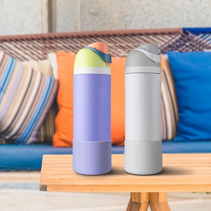 2PCS Silicone Water Bottle Boot for Owala 24oz 32oz 40oz, Protective Bottom Bumper Anti-Slip Sleeve for FreeSip, Twist, and Flip Stainless Steel Bottles, Dishwasher Safe and BPA Free
