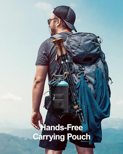 One Gallon Water Bottle,128oz Insulated Flask Stainless Steel Vacuum, Cold for 48 Hrs,BPA-Free & Leakproof -with Paracord Handle,Strap,Straw Spout Lids,Large Jug for Gym Sports,Indigo Black