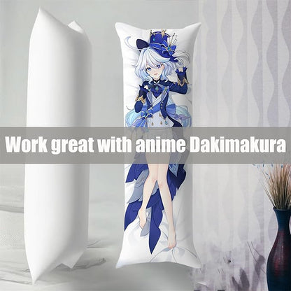 Anime Body Pillow Insert, 20""x 60"" Hugging Body Pillow Core, fit for 50x150 cm Japanese Anime Dakimakura Long Throw Pillow Vacuum Package 1 Piece (20x60 inches), White, ZhiRui-BodyPilow-New01