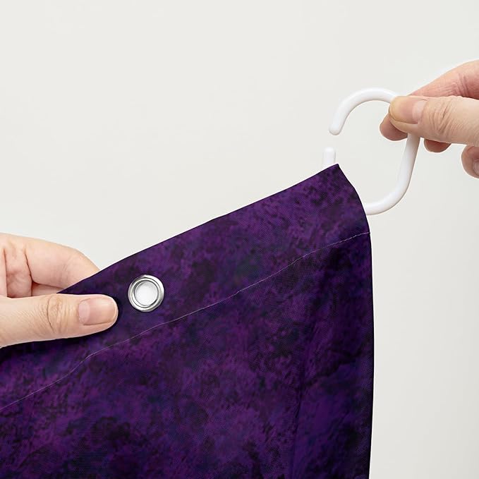 AILONEN Beautiful Butterfly Shower Curtain Bathroom 72" W*96" H Purple Butterfly Curtain Cloth Fabric Bathroom for Girls Kids,Marble Theme Shower Curtain Set