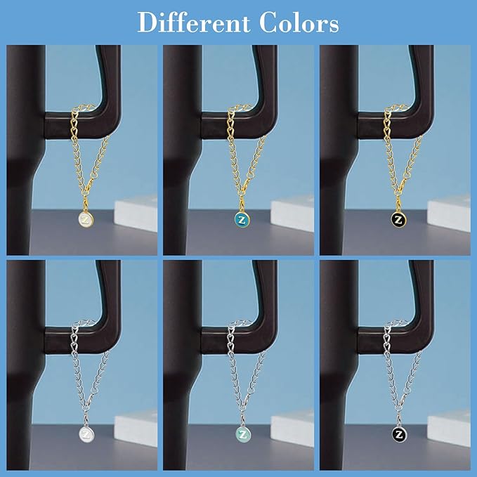 6PCS Letter Charm Accessories for Stanley Cup, Name ID Letter Handle Charm for Stanley Handle Identification Letter Pendant Handle Decoration for Stanley Tumbler Charms (Letter Z)