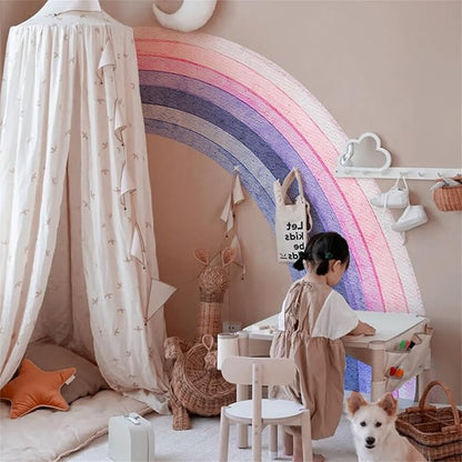 Waterproof Removable Vinyl Huge Rainbow Wall Decal Sticker for Nursery Kidsroom School Classroom Livingroom Bedroom Bathroom Decorations Art Kids Graduation Boho Cute Decals