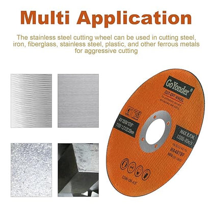 GoYonder 50 Pack 4.5" Cutting Wheel for Metal,Stainless and Steel 4-1/2" x 0.045 x 7/8-Inch Ultra Thin Cut-Off Wheel for Angle Grinders