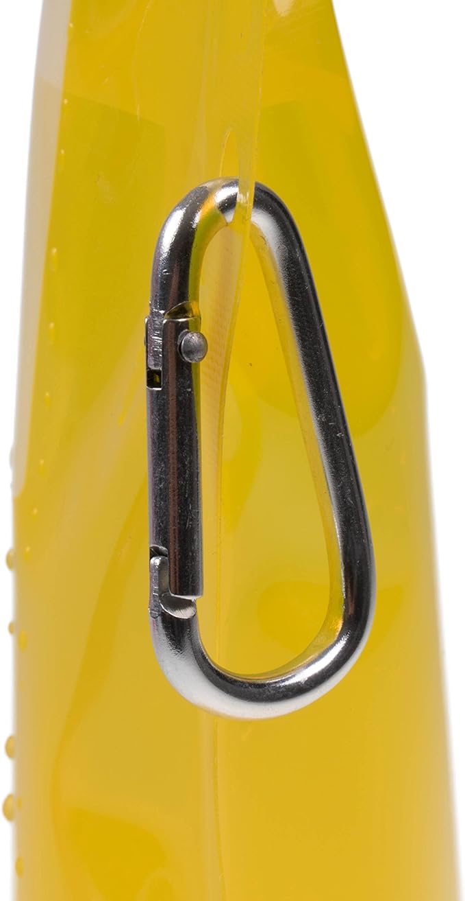 Clever Creations Collapsible Sports Water Bottle 3 Pack, Foldable Leak Proof Travel Bottles for Camping and Hiking, 480 mL Capacity, Blue, Orange, and Green