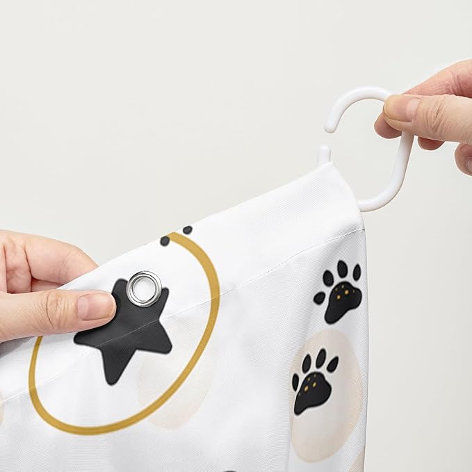 AILONEN Cute Lion Shower Curtain for Bathroom, Children Kwwaii Animal Bathroom Curtain Decor,Printed Bath Curtain for Boys Girls 60" W*72" H Polyester Waterproof Bathroom Curtain with 12 Hooks