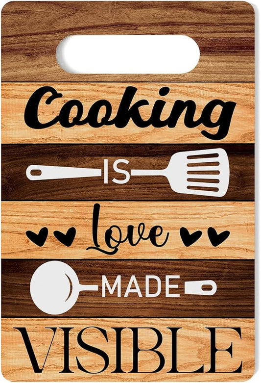 Farmhouse Kitchen Decor, Kitchen Signs Wall Decor, Kitchen Decorations, Kitchen Door Wall Hanging Decor, Cooking If Love Made Visible Wood Sign 8 x 12 Inch
