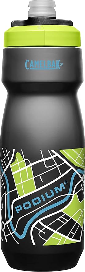 CamelBak Podium Bike Water Bottle 24oz, Grid Black