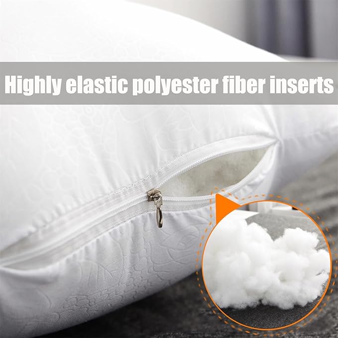 Anime Body Pillow Insert, 20""x 60"" Hugging Body Pillow Core, fit for 50x150 cm Japanese Anime Dakimakura Long Throw Pillow Vacuum Package 1 Piece (20x60 inches), White, ZhiRui-BodyPilow-New01