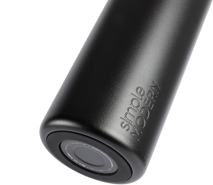 Simple Modern Water Bottle with Push Button Straw Lid | Ceramic-Lined Insulated Stainless Steel | Travel Water Bottles for Gym & Sports | Leak Proof | Mesa Signature Collection | 34oz, Sea Glass Sage