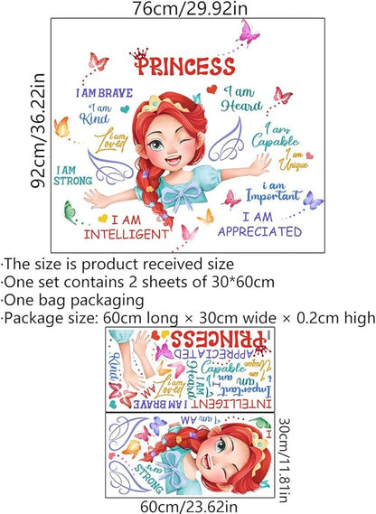 Lovely Girl Magic Adventure Wall Stickers Pink Butterfly Inspirational Quote Wall Decals for Baby Toddler Room Decorations Nursery Playroom Bedroom