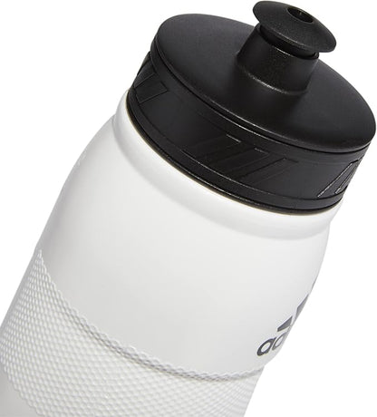 adidas 750 ML (28 oz) Stadium Refillable Plastic Sport Water Bottle, White/Black, One Size