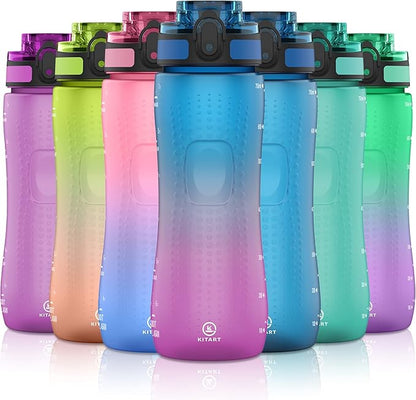 25oz Kids Sports Water Bottles for School with Spout Lid (Blue Purple)