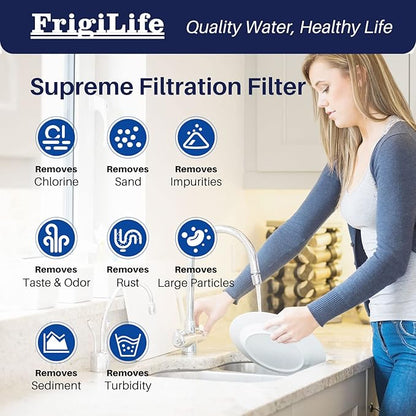 5 Micron 10" x 2.5" String Wound Sediment Water Filter Cartridge for Well filter Universal Replacement with Any 10 inch RO Unit, WP-5, CFS110, Aqua-Pure AP110, WP-5, Culligan P5,(Pack of 4)