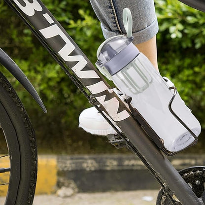 28oz Water Bottle with Fruit Infuser Strainer, BPA-Free Sports Water Bottle, One-Click Clear Water Bottle with Safety Lock for Office, Gym, Outdoors, Purple