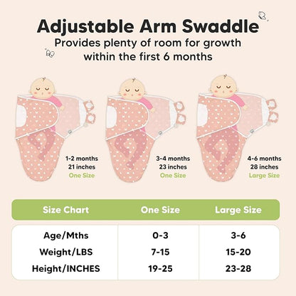 3-Pack Organic Baby Swaddle Sleep Sacks - Newborn Swaddle Sack, Ergonomic Baby Swaddles 0-3 Months, Swaddles for Newborns, Baby Sleep Sack, Baby Swaddle Blanket Wrap,Baby Essentials(Butterflies)