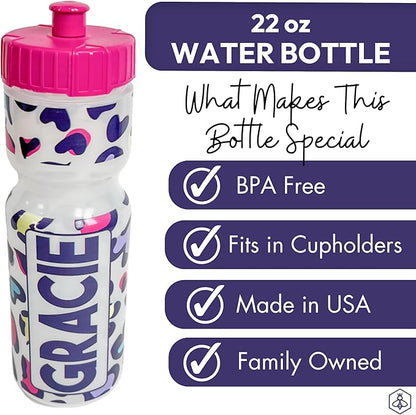 50 Strong Kids Water Bottle | 22 oz. BPA- Free Sports Squeeze Water Bottles with Pull Top Cap |Perfect Water Bottle for School | Reusable & Durable for Boys & Girls | Made in USA