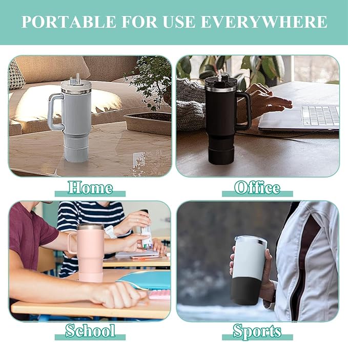 2 PCS Silicone Protective Boot for Yeti Rambler 20oz/25oz/30oz/35oz Tumbler, Anti-Slip Protective Silicone Water Bottle Bottom Boot Sleeve Cover for Yeti Tumbler [Transparent+Transparent]