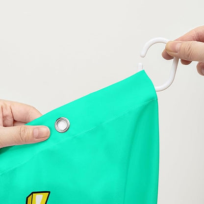 AILONEN Skate Skull Shower Curtain for Bathroom,Green Hip Hop Sport Skull Art Bathroom Curtain for Kids Girls Teen,Bath Curtain 36" W*72" H Polyester Waterproof Bathroom Curtain with 12 Hooks