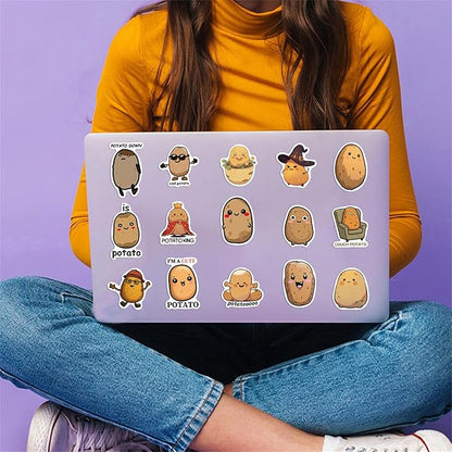 50PCS Funny Stickers Potato Stickers Cute Cartoon Vinyl Waterproof Stickers for Laptop,Bumper,Skateboard,Water Bottles,Computer,Phone, for Kids,Teens,Adult, Watcr