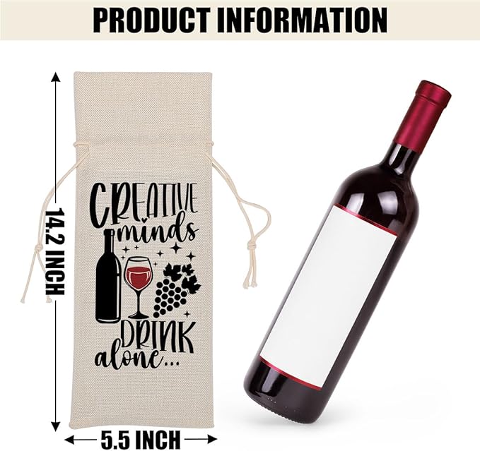 Funny Wine Quotes Wine Bag Wine Tasting Party Supplies for Wine Lovers Women Men Granny Groom Friend Christmas Birthday Wedding Bachelorrette Party Wine Bags