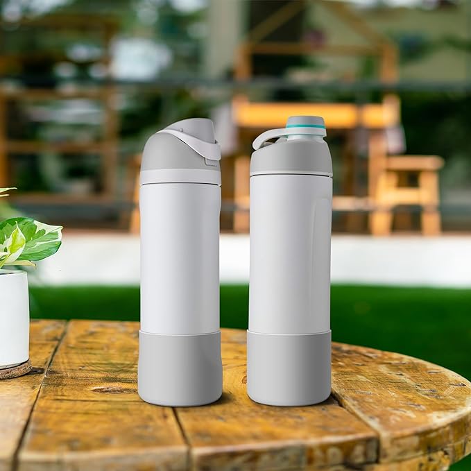2PCS Silicone Water Bottle Boot for Owala 24oz 32oz 40oz, Anti-Slip Protective Sleeve Bottom Bumper Protector for FreeSip, Twist, and Flip Stainless Steel Water Bottles