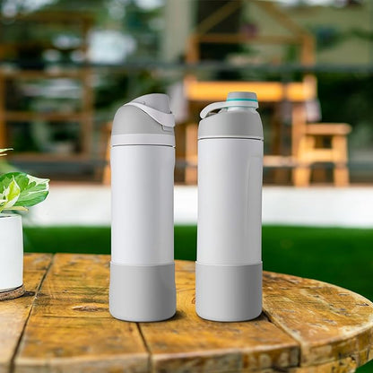 2PCS Silicone Water Bottle Boot for Owala 24oz 32oz 40oz, Anti-Slip Protective Sleeve Bottom Bumper Protector for FreeSip, Twist, and Flip Stainless Steel Water Bottles