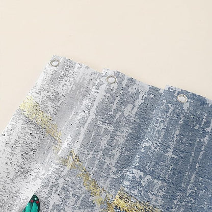 AILONEN Colorful Butterfly Shower Curtain for Girls Women Retro Flower Butterfly Bathroom Decor,Flying Butterfly Vintage Bath Curtain 60" W*72" H Polyester Waterproof Bathroom Curtain with 12 Hooks