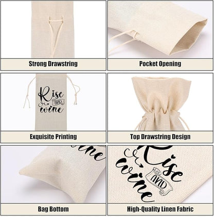 Funny Wine Quotes Wine Bag Wine Tasting Party Supplies for Wine Lovers Women Men Bride Groom Her Christmas Birthday Wedding Bachelorrette Party Wine Bags