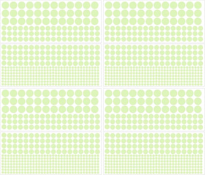MECCANIXITY Glow in The Dark Spot Decals Decor Green Wall Stickers for Ceiling Bedroom Bedding Room 4 Set
