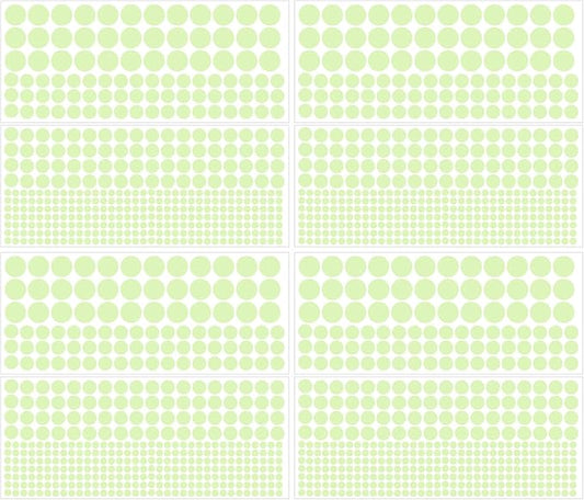 MECCANIXITY Glow in The Dark Spot Decals Decor Green Wall Stickers for Ceiling Bedroom Bedding Room 4 Set