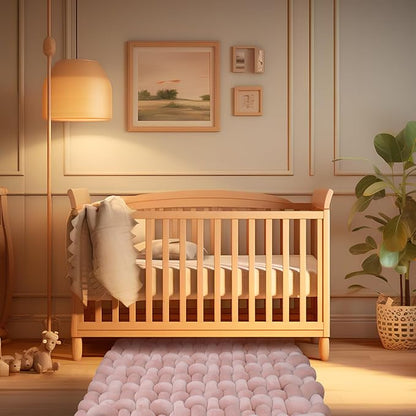 XHJRI Thickened Braided Knot Seat Mat, Knotted Floor Decorative Cushion, Handmade Baby Infant Playing Pad Nursery Rug (27.5 * 31.5 Inch,Carrot)