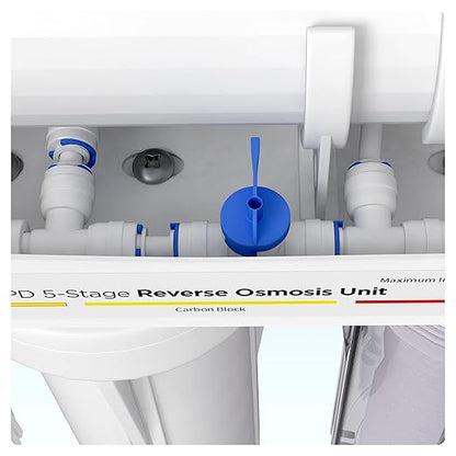 AquaticLife 5-Stage 200 GPD Hydroponic Reverse Osmosis Water Filtration System RO Filter Unit, High Efficiency